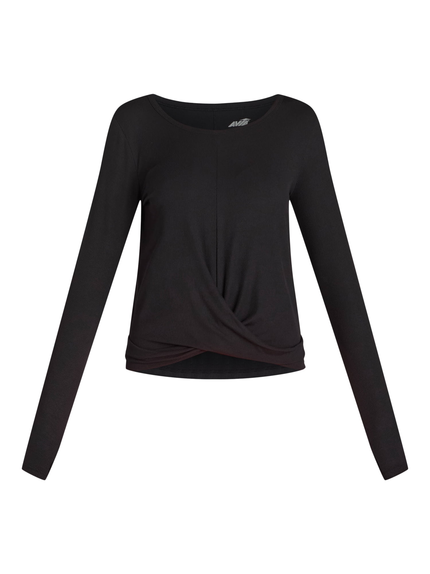 Avia Women's Long Sleeve Twist Front Top, Sizes XS-XXXL