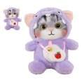 thumbnail image 4 of Cat Plush Toy Colorful Fuzzy Stuffed Cat Plush Toy For Children Birthday Christmas Gift For 3-6 Year Old, 4 of 12