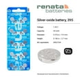 thumbnail image 2 of Renata Watch Battery Swiss Made 395 or SR927SW Or AG7 1.5V (5 Batteries, SR927SW), 2 of 7