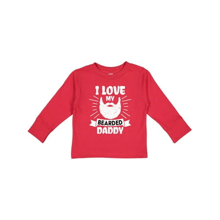 

Inktastic I Love My Bearded Daddy for Fathers Day with Grunge Gift Toddler Boy Girl Long Sleeve T-Shirt