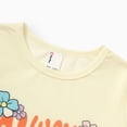 thumbnail image 4 of PatPat Girls Dress Set Letter Graphic T-Shirt with All Over Floral Print Skirt Outfit Set Kids Clothes Summer Sizes 4-12Y, 4 of 9