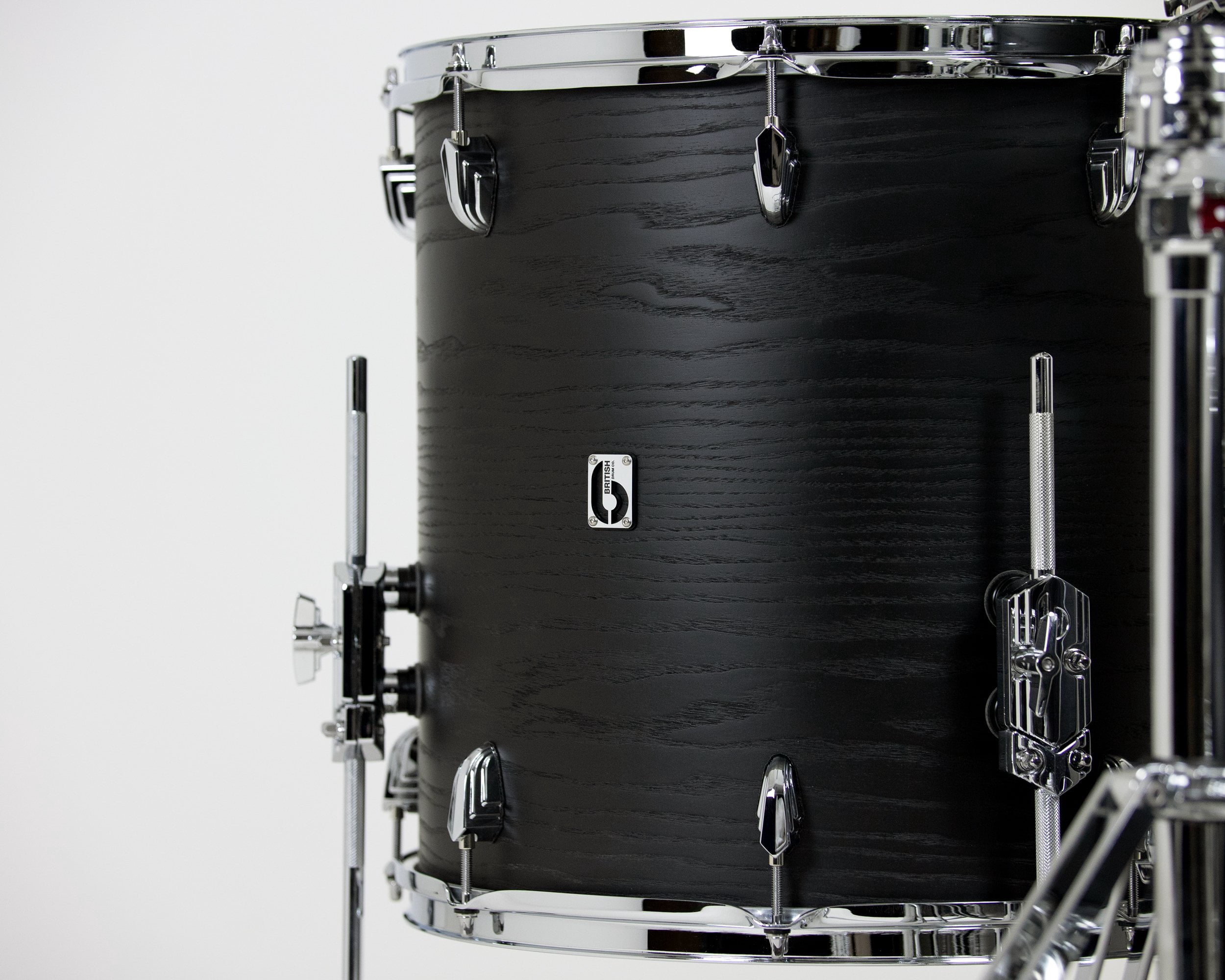 British Drum Co Raven Club Drum Shell Kit 12", 16", 22" - Black Ash Birch