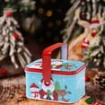 thumbnail image 2 of Christmas Holiday Cookie Tin - Ornamental Metal Storage Container with Seasonal Designs for Candy, Cookies and Gift Giving Occasions - C, 2 of 5