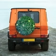 thumbnail image 6 of Gukieu Green Disco Lights Print Car Tire Cover, Adjustable Waterproof and Dustproof Tire Protection Cover, Suitable for SUV, Truck, Van-17 inch, 6 of 6
