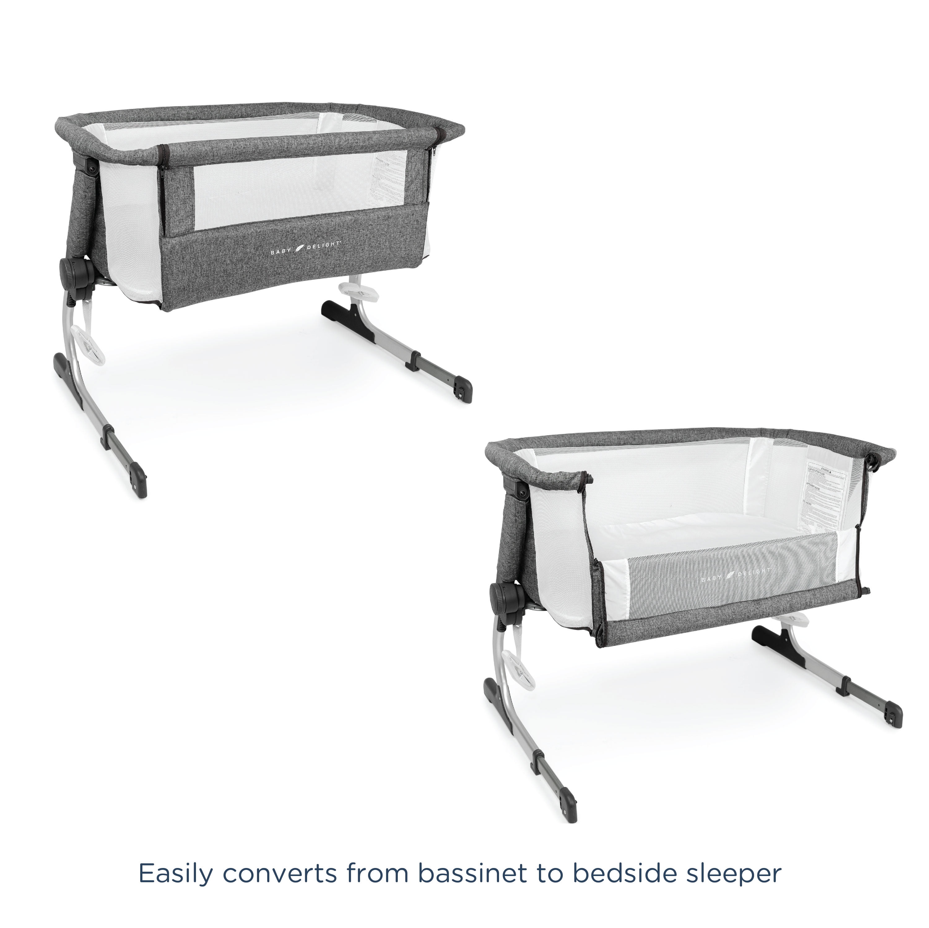 Baby Delight Beside Me Dreamer Bassinet  Bedside Sleeper, Charcoal Tweed  Fashion, Designed for Babies 0-5 Months - Walmart.com