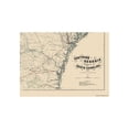 thumbnail image 2 of Historical Civil War Map - Georgia Southern South Carolina - Bache 1865 - Vintage Wall Art, 2 of 4