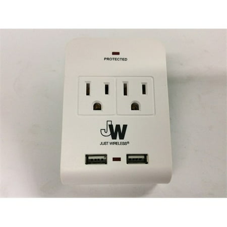 Refurbished Just Wireless 2 AC + 2 USB Receptacle Adapter,