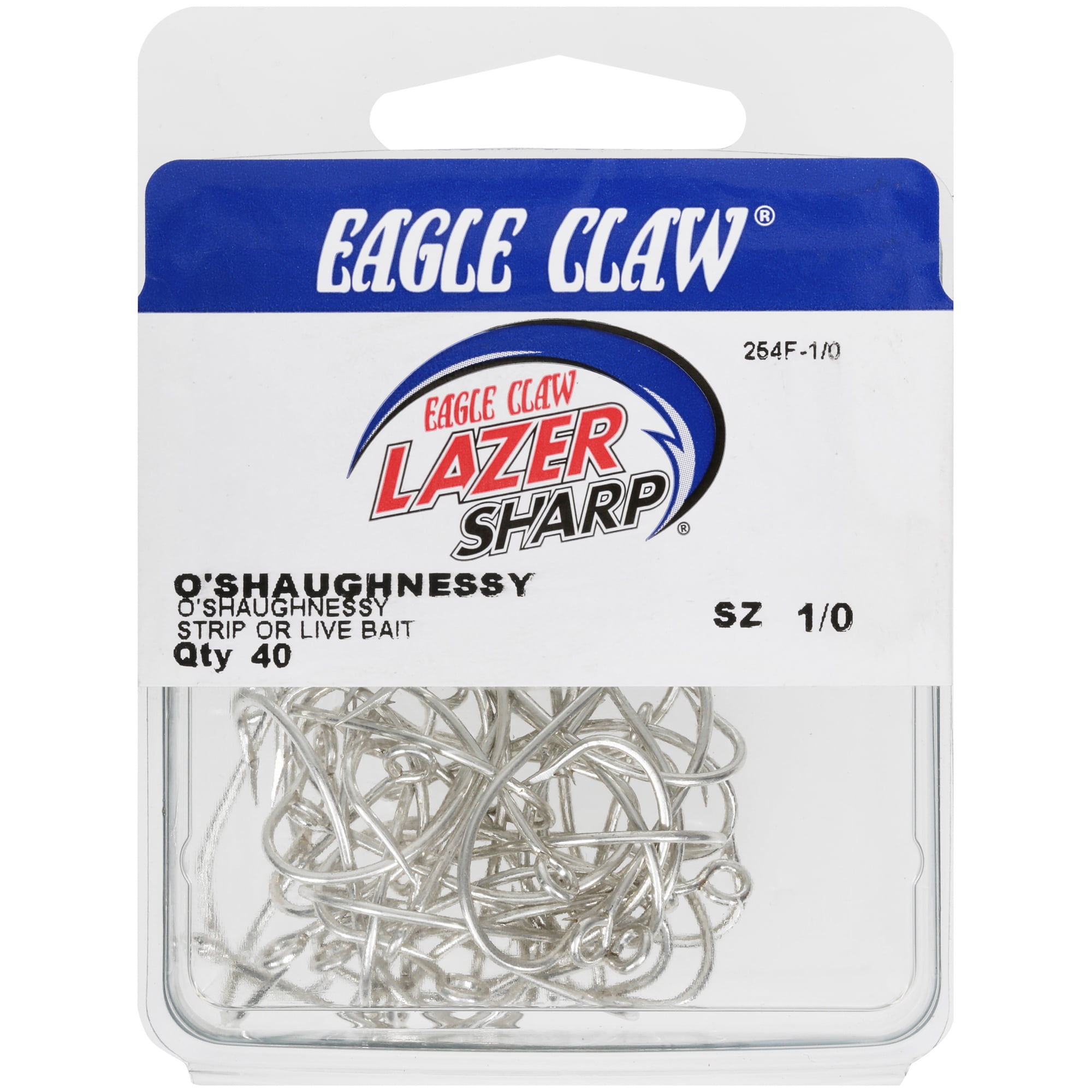 New Eagle Claw O'Shaughnessy 254FS Size 1/0 Fish Hooks 50 Seaguard Saltwater 