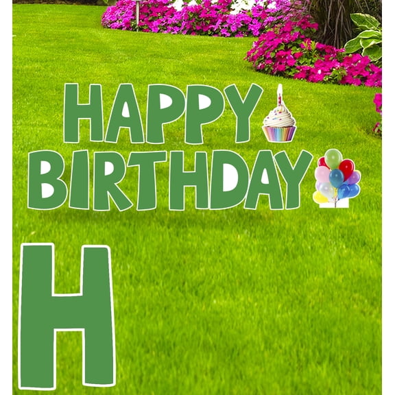 Happy Birthday Green HalfSheet