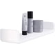 thumbnail image 1 of Estante flotante blanco, elegante solución de almacenamiento para montaje en pared con adhesivo que no daña, drenaje rápido y un elegante diseño de plástico para su hogar, 1 of 5