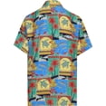 thumbnail image 2 of HAPPY BAY Men's Summer Beach Tropical Party Shirts Short Sleeve Button Down Hawaiian Shirt for Men XL Autumn Green, Dolphin Turtle, 2 of 6