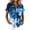 Blue, variant on Hawaiian Shirt for Women Short Sleeve Blouse Business Work Tops Summer Beach Shirt Cool Button Up Tops