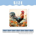thumbnail image 2 of 14 Inch Wall Clock Battery Operated Square Clock Decorative for Office, Kitchen, Outdoor, Living Room，Lovely Rooster in Flowers Exquisite, 2 of 4