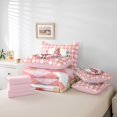thumbnail image 5 of Feelyou Merry Christmas Child Bedding Comforter Set 7pcs, Cartoon Fairy Tale Queen Bedding Sets, Pink Plaid Buffalo Reversible Queen Sheet Sets, Luxury Bedroom Decor, 5 of 7