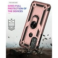 thumbnail image 3 of Motorola G Power 2022 Case, Moto G Pure Case, Moto G Play 2022/2023 Case, Rosebono Hybrid Metal Ring Magnetic Support Kickstand Protective Defender Armor Cover Case (Rose Gold), 3 of 5