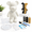gold+black+gray(Easy DIY), variant on Diy Fluid Bearting Kit - Art Pourt Set Full Drip Bears With Stray & Apron For Family Activity Date Night Holiday Gifts 9.05 In Gr