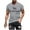 Grey, variant on Qertyioot New Fashion Casual Men T-shirt Print Sports Short Sleeve Round-Neck Blouses Shirts Clearance