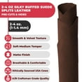 thumbnail image 3 of ELW Premium Suede Cowhide 2-4 oz 1-1.6mm - Soft Full Grain Pre-Cut Side Leather - 1-3 SQ FT,Brown - USA Made Silky Buffed Suede Fabric Leather for Car Upholstery, Crafts, Garments, Furniture, 3 of 9