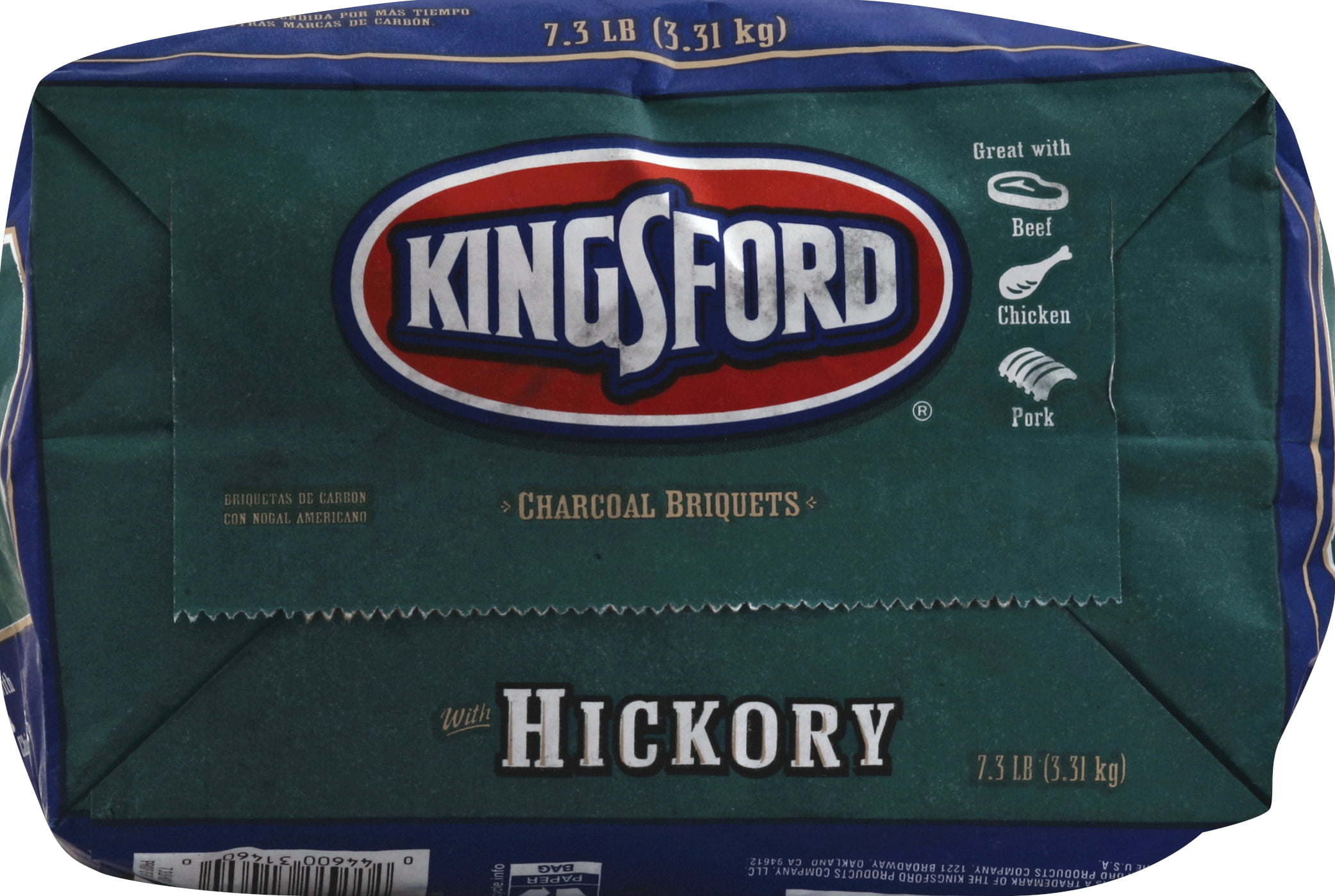 7.3 lb Kingsford Products 31460 Natural Organic Hickory Charcoal 