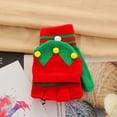 thumbnail image 3 of Gants Sans Doigts Mode Gants Demi-Doigts Doux Gants à Rabat pour Noël, 3 of 6