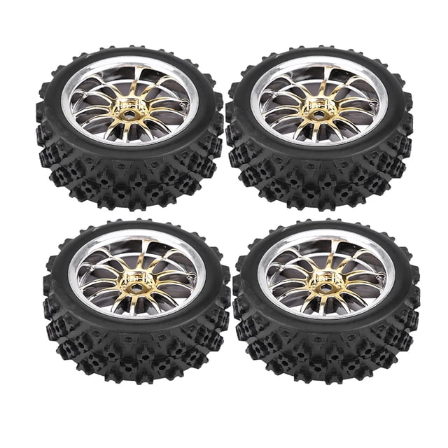 Ruedas Y Neumáticos Para Vehículos RC, Juego De Neumáticos Para Ruedas De Coche De 4 Piezas, Neumáticos Para Vehículos Todoterreno De Carreras, Llantas De Goma Para Coche De
