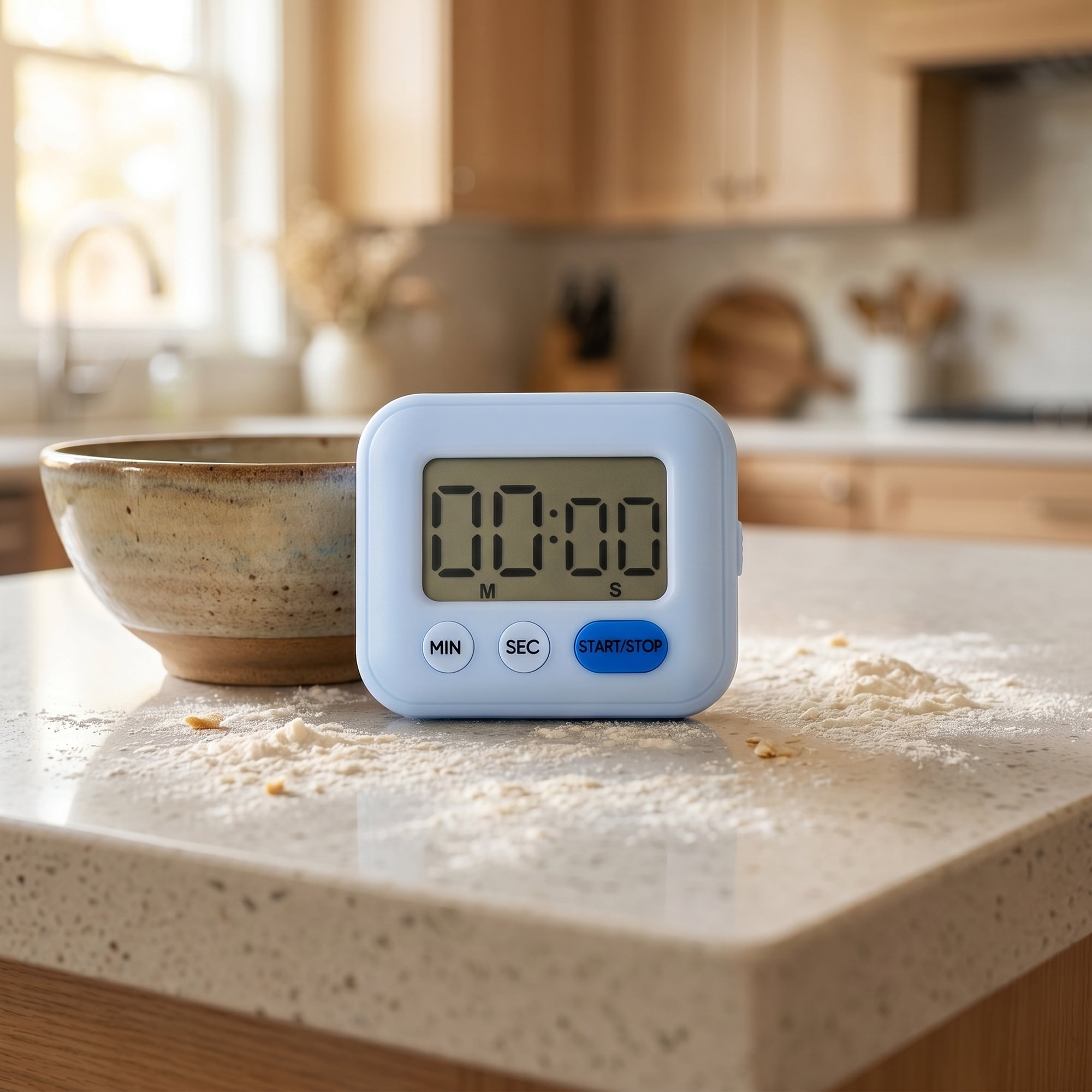 Unique Bargains Kitchen Timer with Loud Alarm and Magnetic Backing Sky Blue