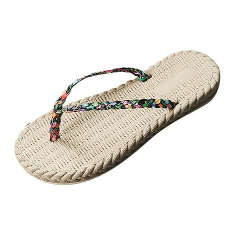 

Qufokar Winter Snow Boots Women Size 6 Flip Flop Women Fashion Spring And Summer Women Slippers Flip Flops Colorful Floral Beach Flat Bottom