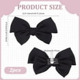 thumbnail image 2 of 2pcs Bowknot Shoe Clips Removable Shoe Clips Satin Bow Shoe Clips Elegant Shoes Buckles Detachable Ribbon Shoe Clip Black, 2 of 9