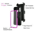 thumbnail image 7 of Mignova Galaxy A50 Space/A30/A20 Case,Heavy-Duty Shockproof Full Body Protection Rugged Hybrid Case with Rotating Belt Clip and Bracket for Galaxy A50 Space/A30/A20 case(Purple), 7 of 7