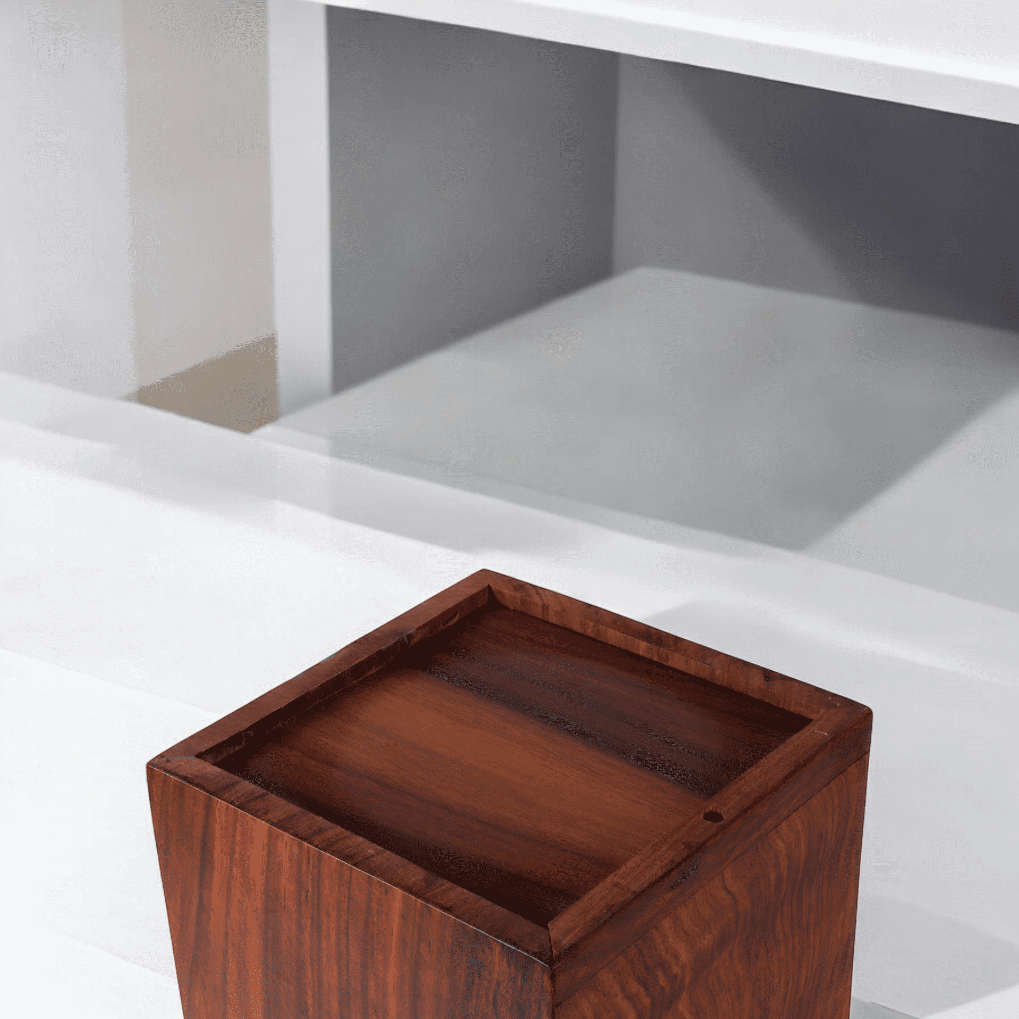 Wooden Cremation Urn for Human and Pet Ashes, Memorial Urn, Burial Urn, Keepsake Urn, Adult Urn with Epoxy Design (Small)