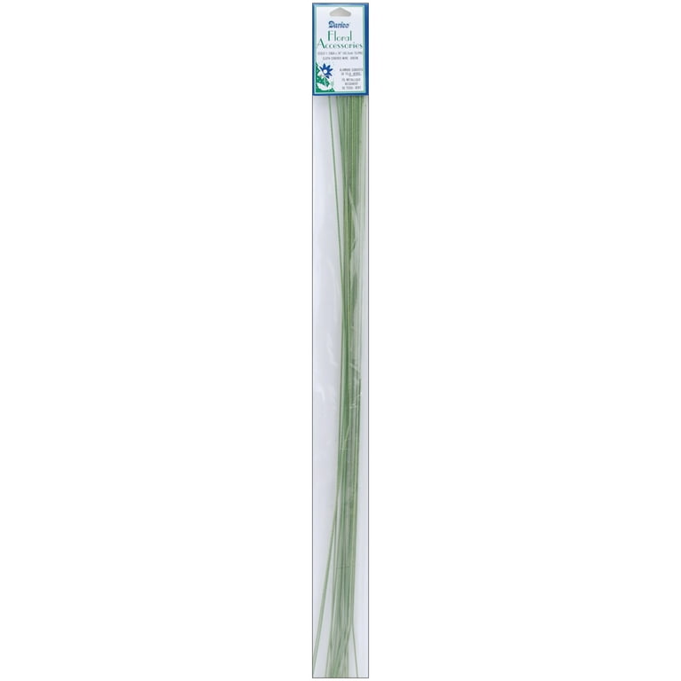 20 Gauge Floral Stem Wire - Cloth Covered - Green
