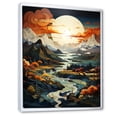 thumbnail image 2 of Designart "Moonlit Storm Over The Mountain I" Landscape Mountains Floater Framed Canvas Art Print, 2 of 5