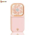 thumbnail image 3 of Spencer 5 in 1 Portable Mini Handheld Fan, Small Folding Personal Fan with 3 Speeds USB Rechargeable Necklace Fan Hands Free for Outdoor Travel (Pink), 3 of 9