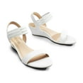 thumbnail image 4 of Women Low Wedge Heel Sandals Open Toe Ankle Strap Lady Work Casual Shoes, 4 of 7