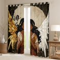 thumbnail image 2 of Homewish Angel Elf Curtains Pack of 2 (42x84 Each) for Teens Female Men,Golden Bling Glitter Curtains Blackout,Dreamy Princess Bedroom Curtains,Breathable Home Decor, 2 of 6