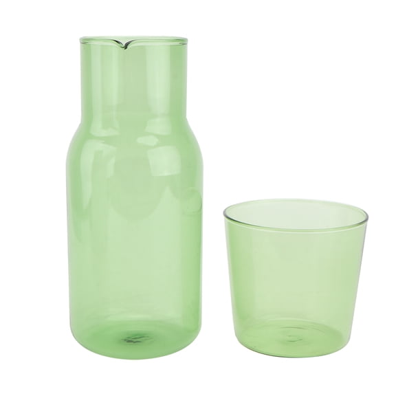 TOYMYTOY Glass Cup and Water Kettle Set High Borosilicate Glass 1 Set 7.9 x 3.5 x 3.5 in