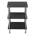 thumbnail image 3 of S33-A Small 3-Shelf Unit, Black Glass and Chrome, 3 of 5