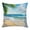Green Blue, variant on Cream Stripe Pillow Covers 16x16 Inch, Modern Abstract Waves Beige Striped Linen Pillowcase with Invisible Zipper, Decorative Throw Pillow Covers Cushion Case for Couch Sofa Bed Living Room