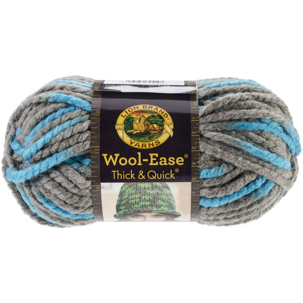 Lion Brand WoolEase Thick & Quick Blue Jay Yarn, 1 Each