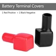 thumbnail image 2 of Couvre-bornes de Batterie Rouge Noir, Paire de Couvre-bornes de Batterie Ultra Réactifs, 2 of 10