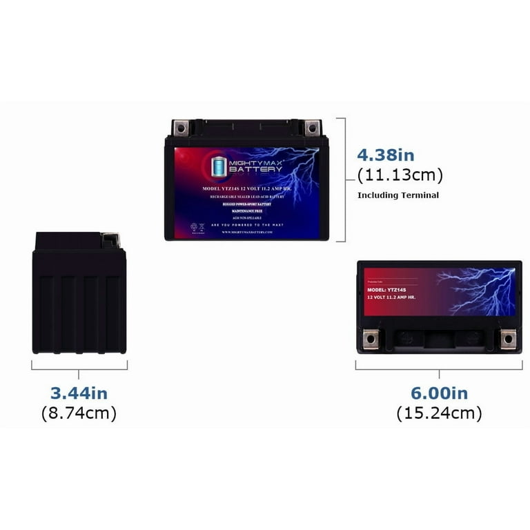 atu.z YTZ14S 12V 11.2AH Replacement Battery compatible with Parts