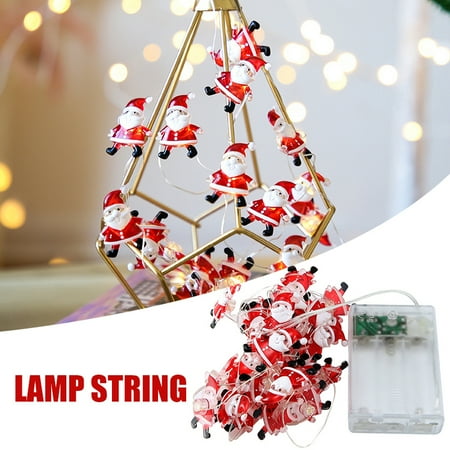 

Christmas Copper Wire Lights Lovely Xmas Tree Pendant Creative Theme Party Decoration for Home Bar Hotel New(3m Rainbow)