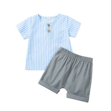 Baby Boy Outfit Set Casual T Shirts + Shorts Set Crew Neck Newborn Boy Summer Clothes Little Brother Newborn Outfit 6-9 Months Boys Outfits