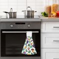 thumbnail image 4 of Yayeee Kitchen Hanging Hand Towels Set of 2 with Loop Bathroom Absorbent Tie Towel, Vibrant Toucans Pattern, 4 of 7