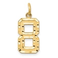 thumbnail image 1 of 14k Yellow Gold Medium Number 8 Charm Component Necklace Pendant Charms, 1 of 6