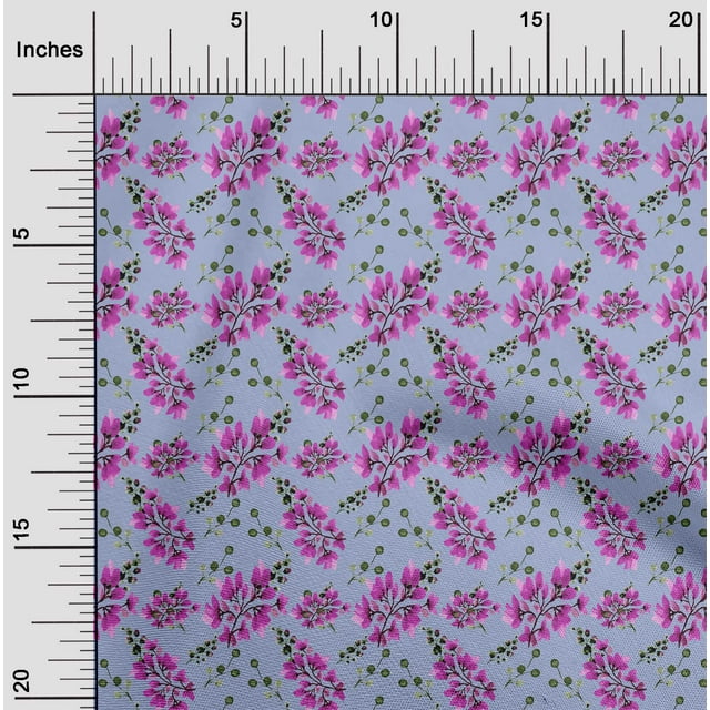 oneOone Cotton Flex Fuschia Pink Fabric Florals Sewing Craft Projects Fabric Prints By Yard 40 Inch Wide-2RY