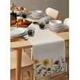 thumbnail image 6 of Sunflower Floral Table Runner 72 Inches, Summer Pastoral Spring Botanical Bed Runner Dresser Scarves Tabletop for Indoor Outdoor Parties/Ceremony/Banquet, 18" x 72", 6 of 8