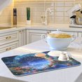 thumbnail image 6 of Yayeee Dish Drying Mat for Kitchen Counter 16"x18" Microfiber Absorbent Pad, Beautiful Floral Moon, 6 of 7