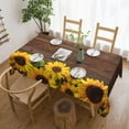 thumbnail image 5 of Sunflowers Rectangle Tablecloth Garden Sunflower Wooden Board Table Cloth Dining Table Cover for Home Kitchen Restaurant Party Buffet Picnic 60 x 84 Inch, 5 of 7