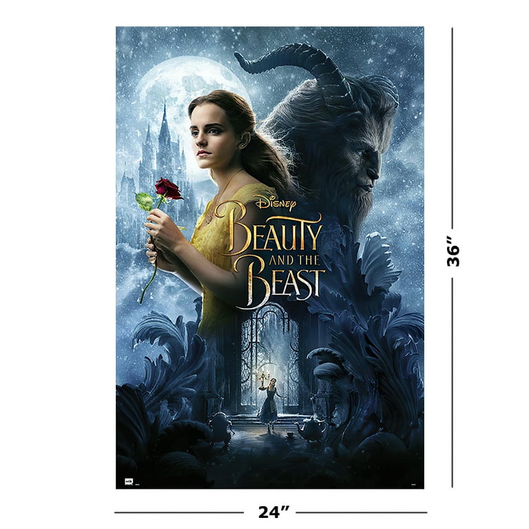 Beauty And The Beast Movie Poster Print Regular Belle The Beast Walmart Com